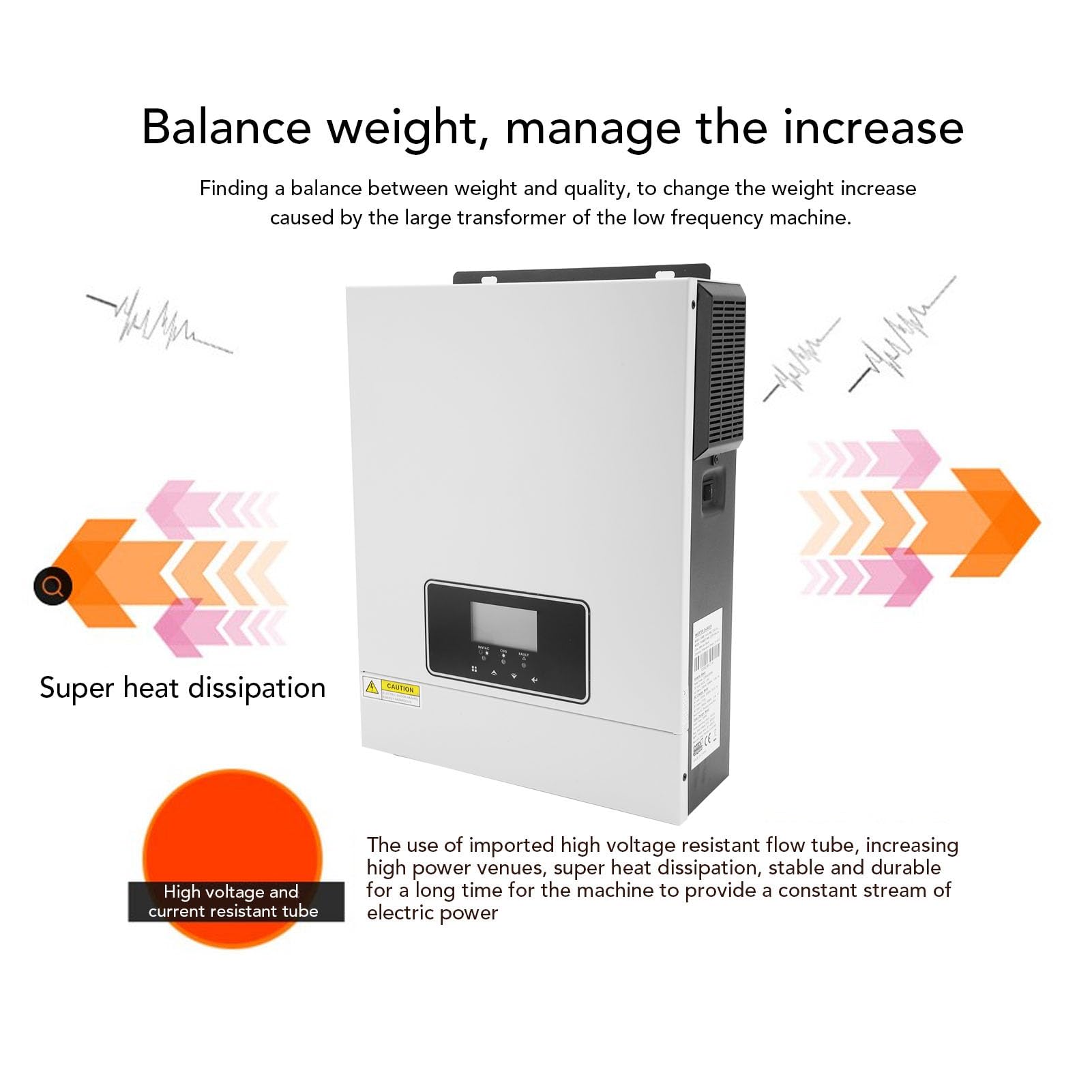 Display LCD Efficiente con Inverter a Onda Sinusoidale Pura da 2000 W CA 230 V per L'industria delle Scuole Domestiche