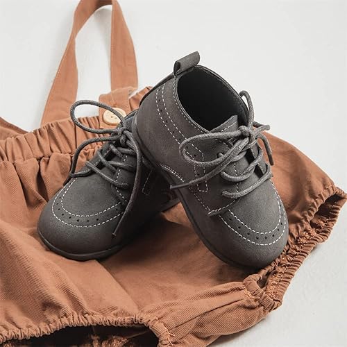 Miniatura 5 de Meckior Zapatos de Boda Clásicos para Bebés Niños y Niñas de Cuero Sintético PU, Mocasines Brogue, Zapatos Oxford para Niños Pequeños, Zapatos de