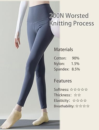 Miniatura 6 de Grip Pilates Yoga Socks Breathable Cotton Non slip Anti Slip for Floor Exercise Hospital Size 7-11 (Multi-packs)