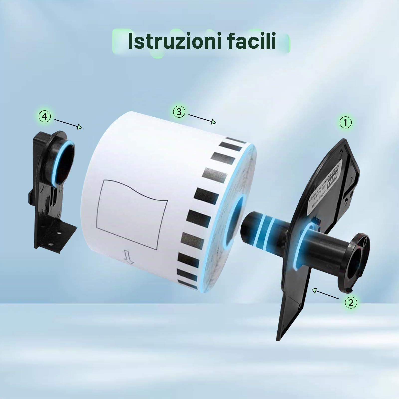 10 Rolls Compatible DK22205 62 mm x 30.48 m Continuous Labels Replacement for DK-22205 Work with QL-500/QL-550/QL-570/QL-580N/QL-650TD/QL-700/QL-710W/QL-800/QL-810W QQL-105.