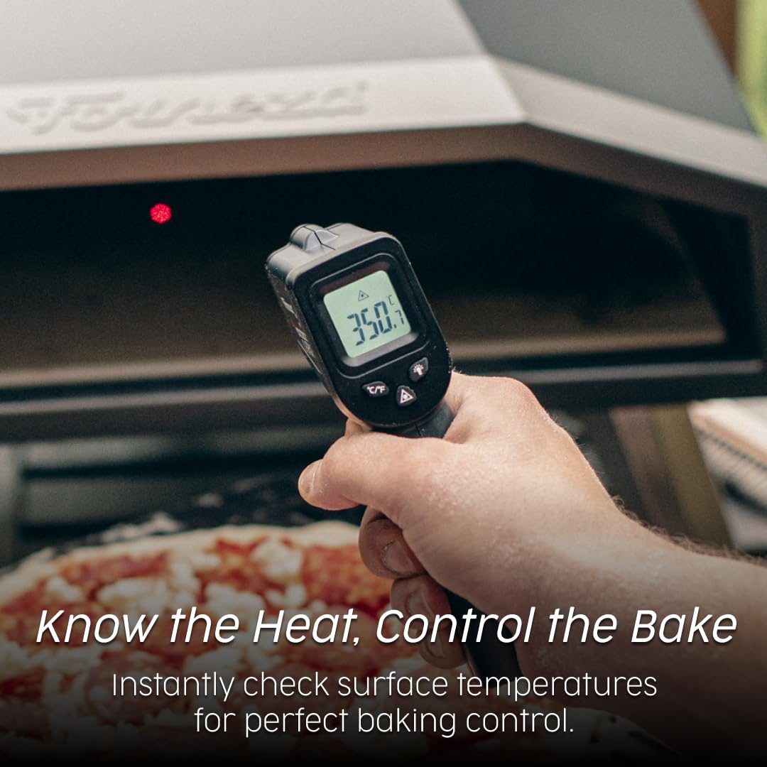 Termometro a Infrarossi per Barbecue, Forno e Cucina Professionale, Senza Contatto, Batterie Incluse, Rileva 550°