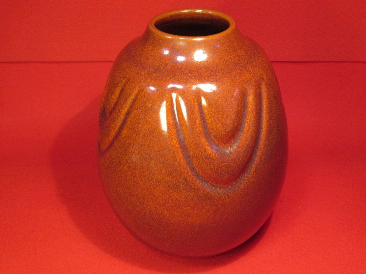 京焼　清水焼　名工【河合紀】造　金彩葉文　壺　瓶　花瓶　花入れ　共箱 Yahoo!オークション -「清水六兵衛」(花器、壷) (京焼)の落札