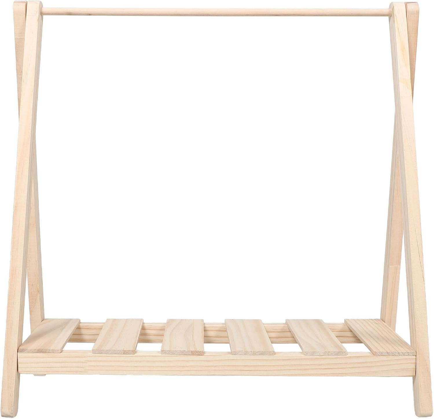 Wood PET Clothes Hanger Stand for Dog and Cat Outfits Storage