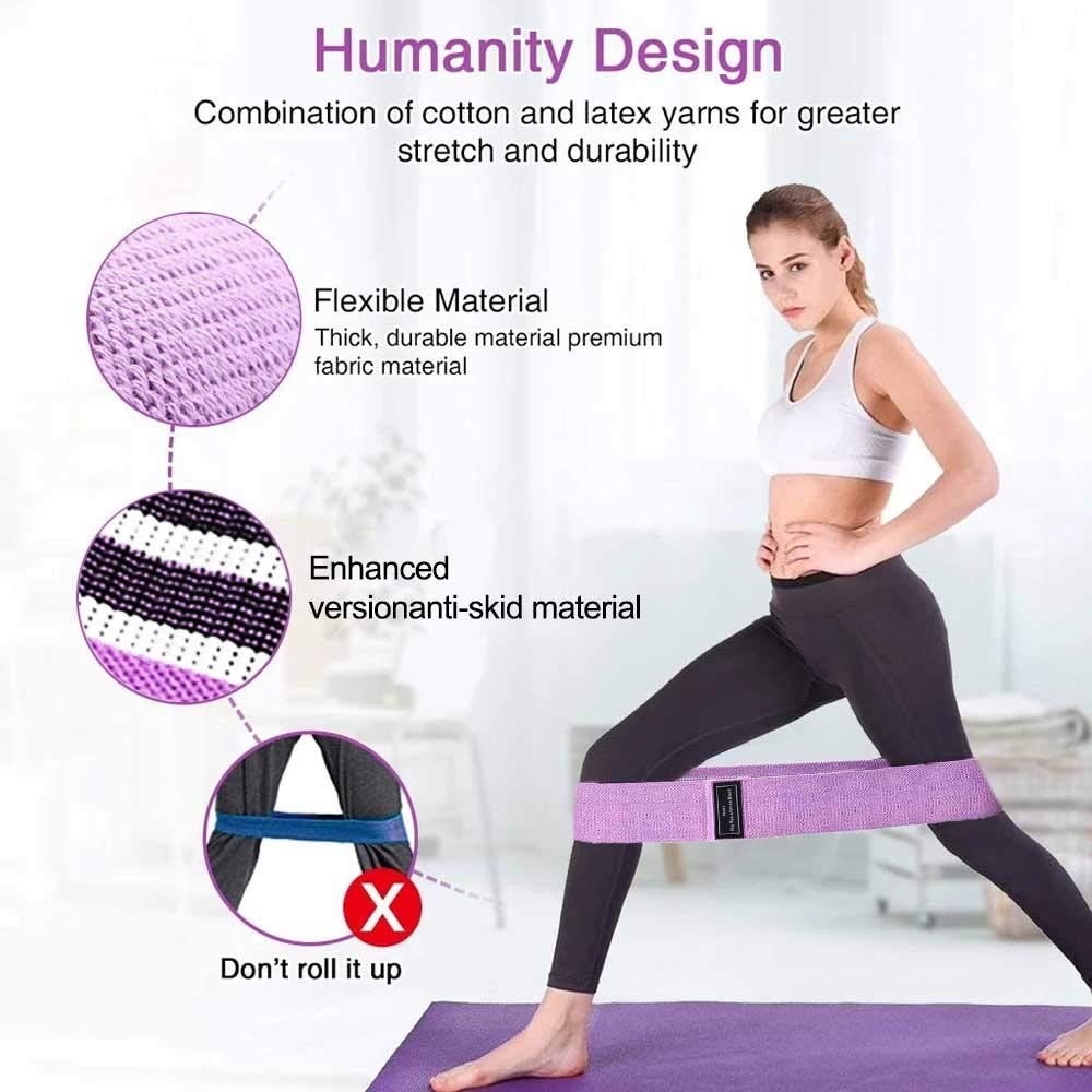 Opaski oporowe Fitness Booty Bands 3-częściowy zestaw fitness gumowy ekspander elastyczna taśma do treningu domowego sprzęt do ćwiczeń