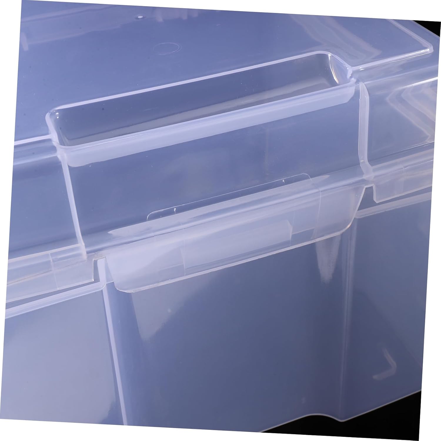 Totority 6pcs Plastic Storage Boxes Card Organizer Box Dividers Photo Storage Greeting Card Keeper Craft Containers Sturdy Plastic Organizer