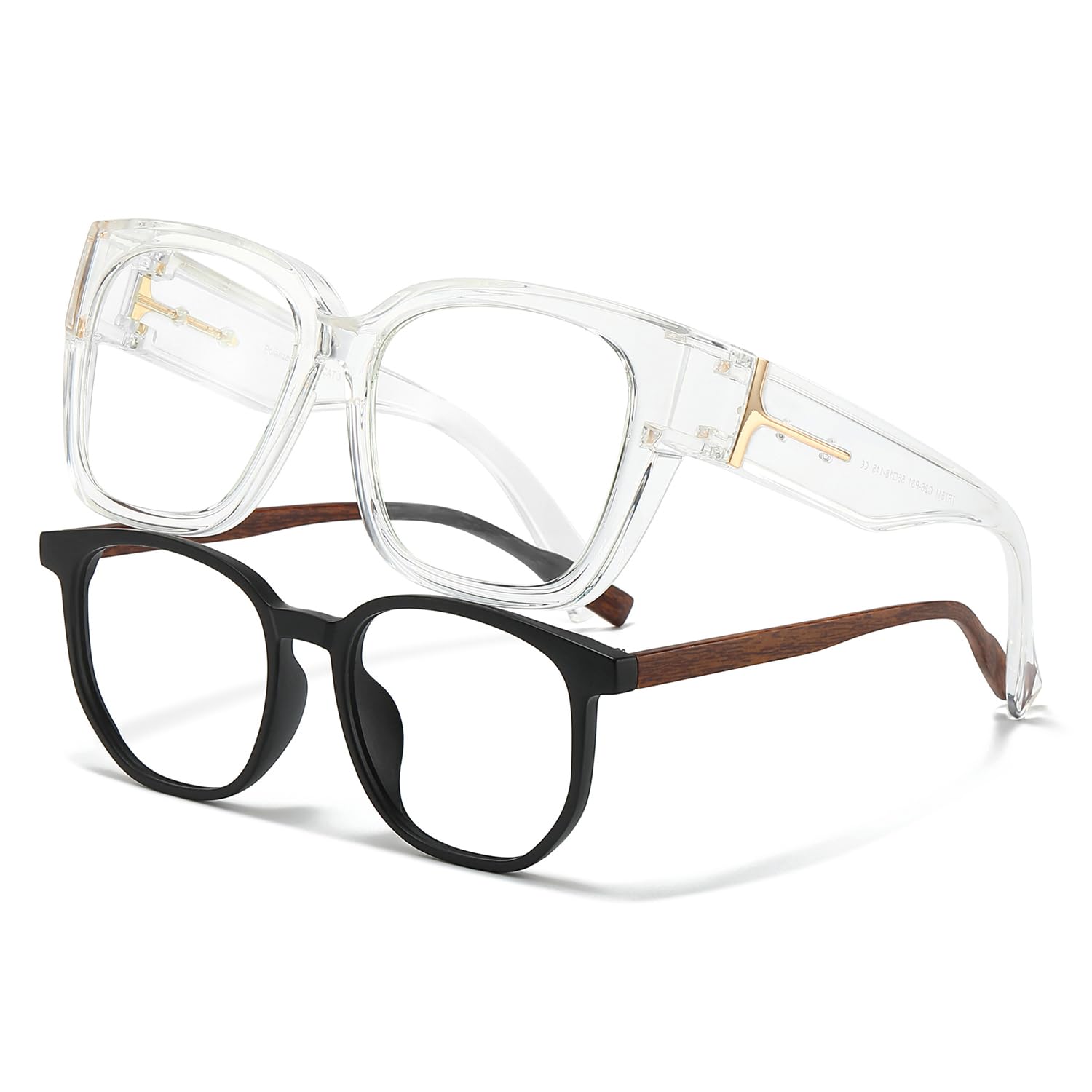 VIEWBETTER® Fit Over Blaulicht-Brille für Damen, 99,99 % Anti-Blaulicht-Brille, übergroße Brille für Computerspiele