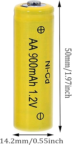 Miniatura 2 de XFULL Paquete de 12 baterías recargables Ni-Cd de 12 V AA de 900 mAh para luces solares iluminación de paisaje de césped tamaño AA