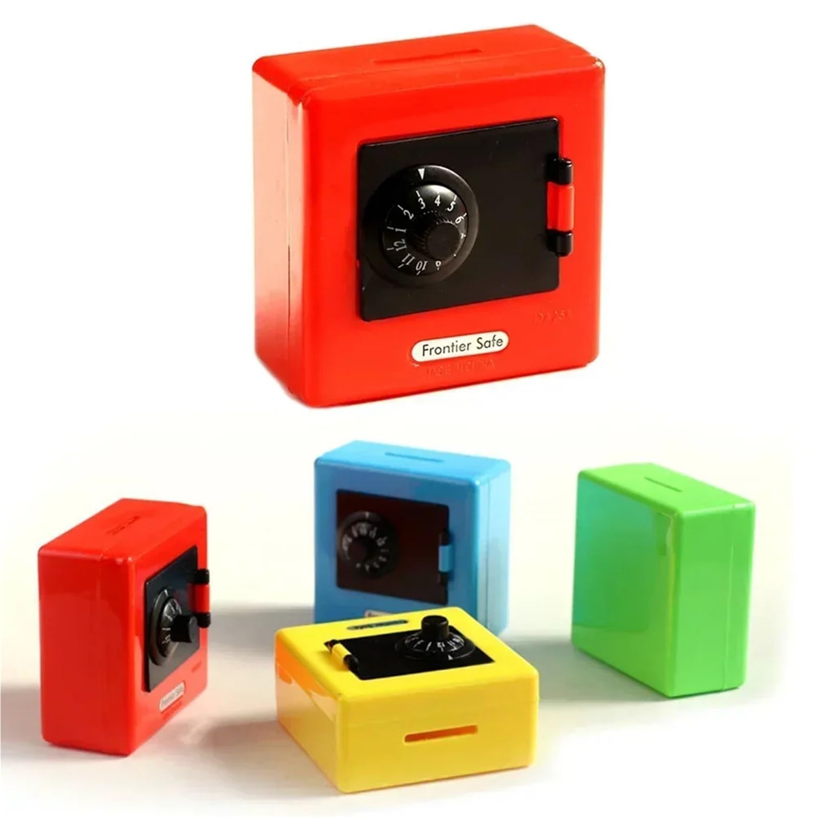 Amazon.co.jp: 家庭用金庫 回転パスワード現金コイン貯金箱ミニ銀行貯金箱銀行金庫自動入金紙幣 金庫(Blue) : DIY・工具・ガーデン