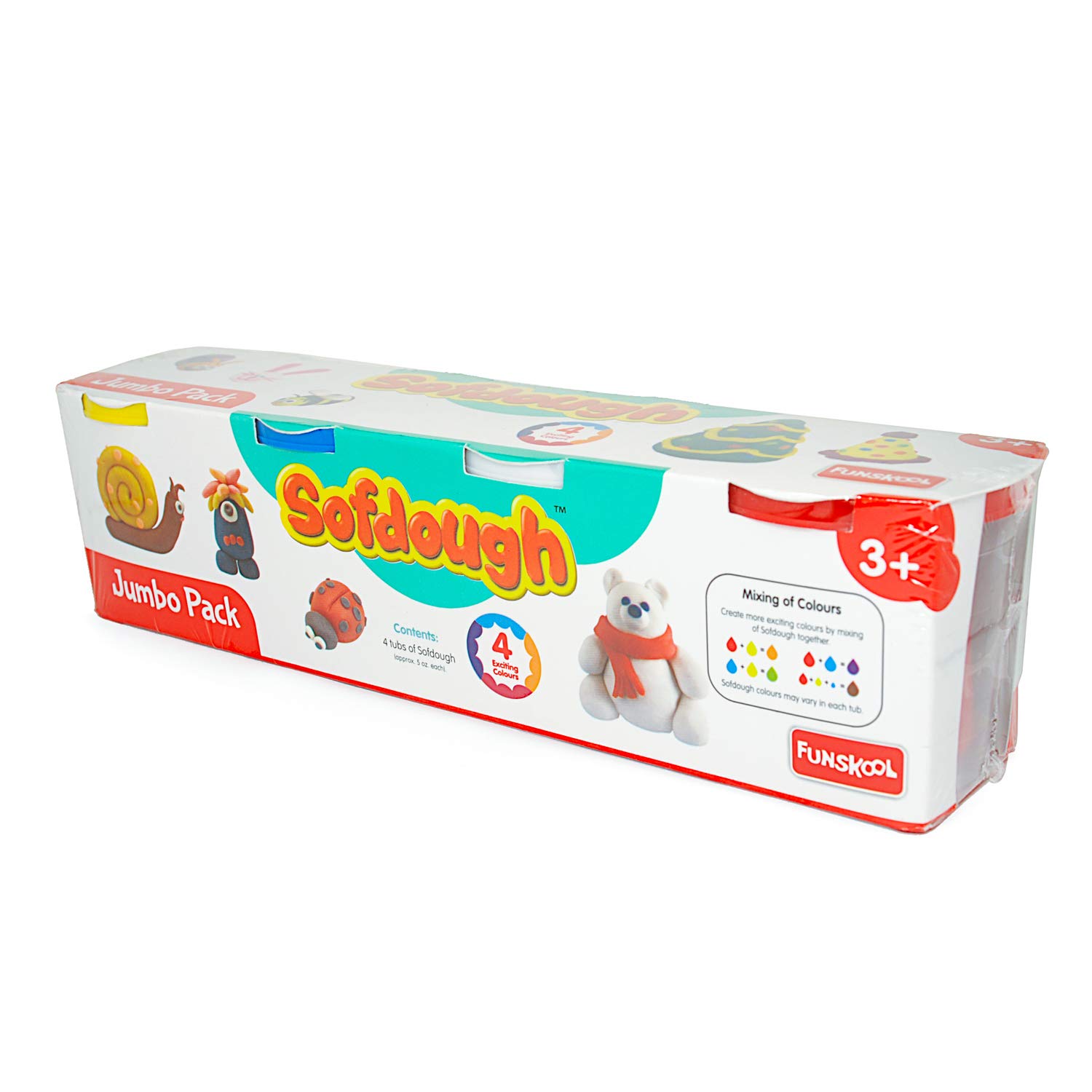 Funskool Fundough - Jumbo Pack, Shaping and Sculpting, 3years +, Multi-Colour