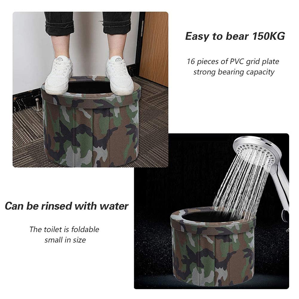 Inodoro Portátil Plegable para Camping, WC Camping Plegable, Asiento De Inodoro con Orinal De Viaje Plegable, Inodoro De Coche Inodoro De Viaje para Acampar Senderismo Viajes Largos Viajes