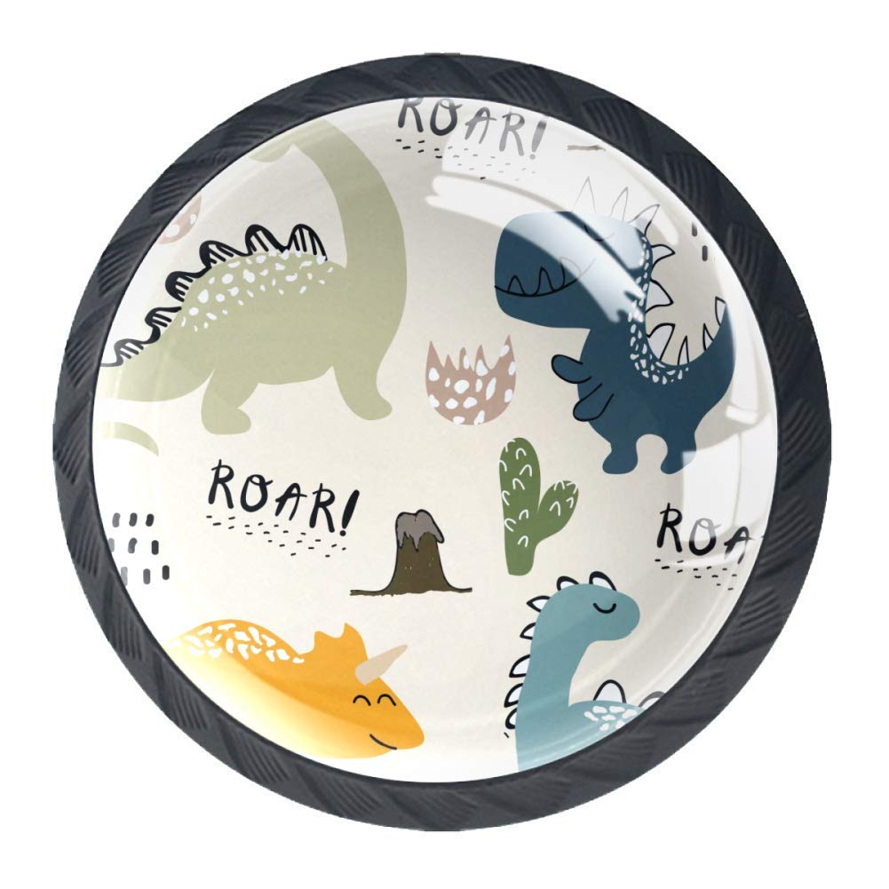 Eslifey Multi10 Childish Dinosaur Cabinet Door Knobs Handles Pulls Cupboard Handles Drawer Wardrobe 4Pcs