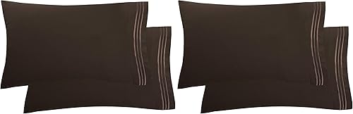 Miniatura 12 de Elegant Comfort Juego de fundas de almohada ultrasuaves de lujo de 2 piezas de microfibra de calidad egipcia de 1500 hilos, doble cepillado, Aqua