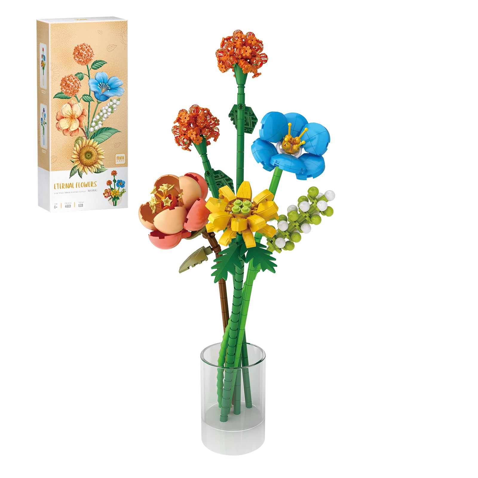 Amazon.com: MEIEST Flower Bouquet Building Blocks Set,Mini Bricks