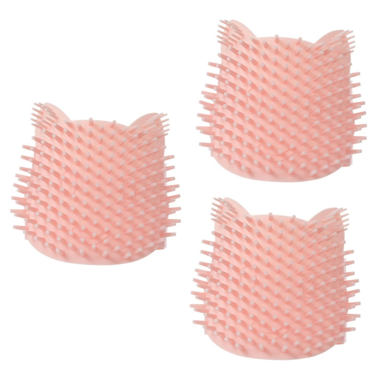 Beaupretty 3piezas Cepillo De Silicona Para Gatos Cepillo De Masaje y Auto-cepillado Para Esquinas Accesorio De Cuidado Para Mascotas Fácil Instalación Paredes y Muebles Para Higiene y