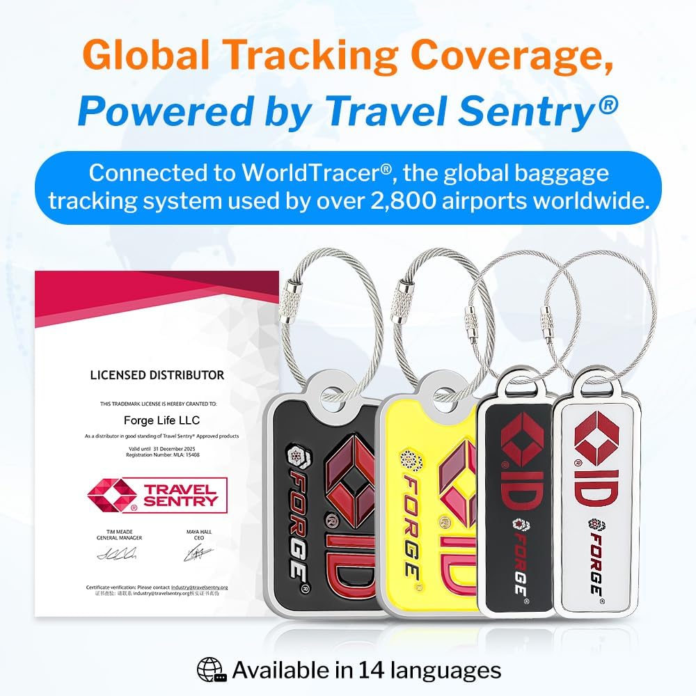 Forge Lost and Found Luggage Tags, Global Luggage Tracking