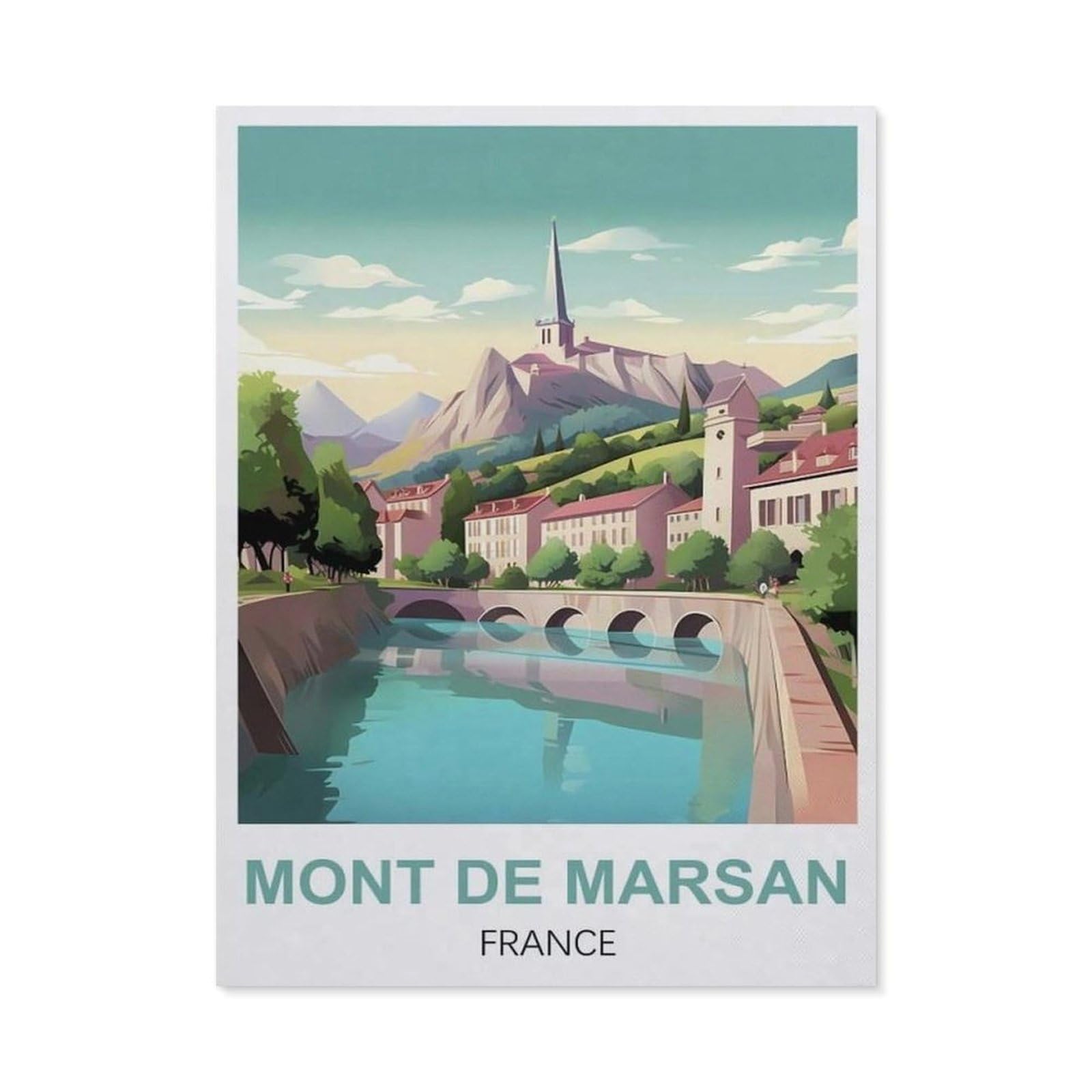 Metal Sign Tin Sign，Mont De Marsan France(15x30cm）