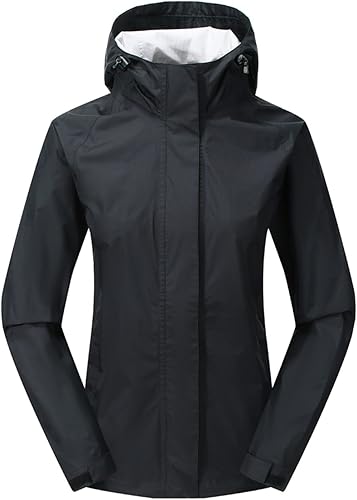 Diamond Candy - Chaqueta de lluvia con capucha para mujer, ligera, impermeable, informal, para exteriores
