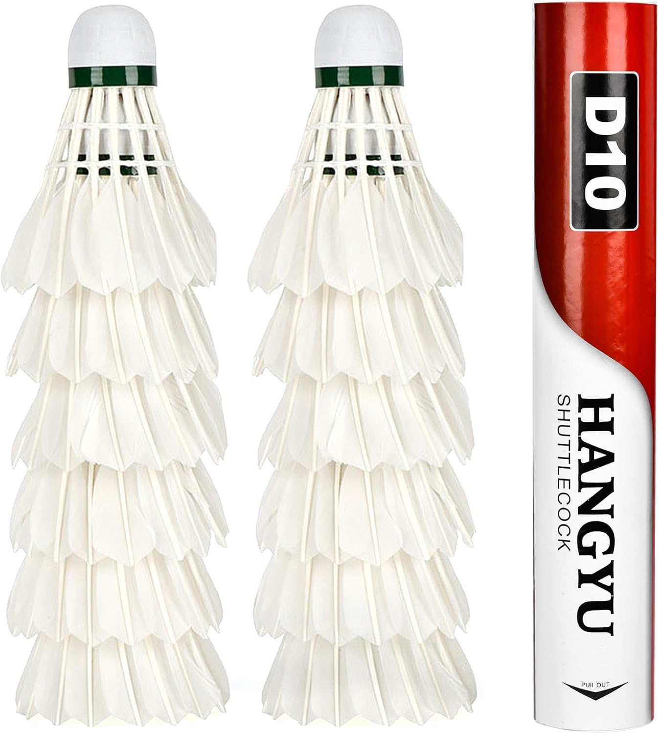 Badminton Set JACMKEON 12 Pack Duck Feather Badminton Shuttlecocks Badminton Balls With High Stability And Durability For Training Or Outdoor Sports Birdies For Badminton