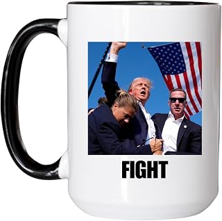Trump Mug - Trump Assassination Attempt, Trump Coffee Mug, Trump 2024, Fight, Election 24 Never Surrender