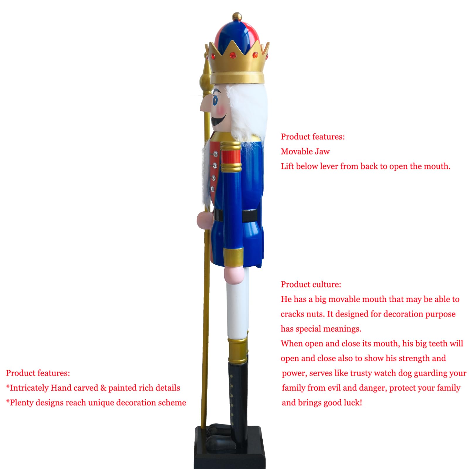 Amazon.co.jp: くるみ割り人形 木製 巨大サイズ 5 feet : おもちゃ