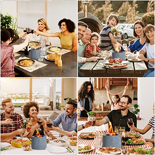 Table Top Fire Pit Bowl - Concrete Tabletop Fireplace Indoor Outdoor Decor Portable Mini Rubbing Alcohol Burner Smores Maker For Patio Balcony With Extinguisher #TOP2