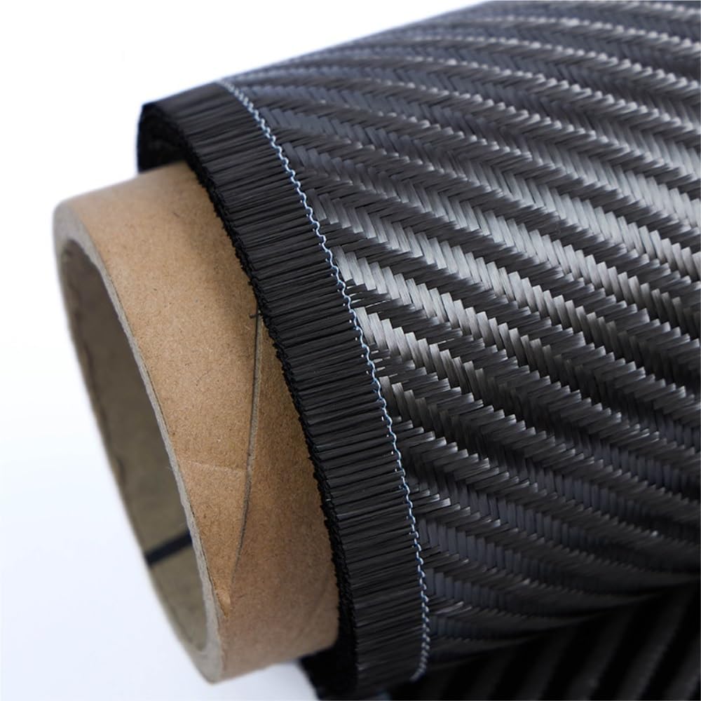 Kohlenstofffaser gemischte Stoffe, 3k Carbon Fiber Prepreg Twill Weave Tuch 200g/m2 120C Aushärtung DIY Schwarz Mehrere Größen(50cmx100cm)
