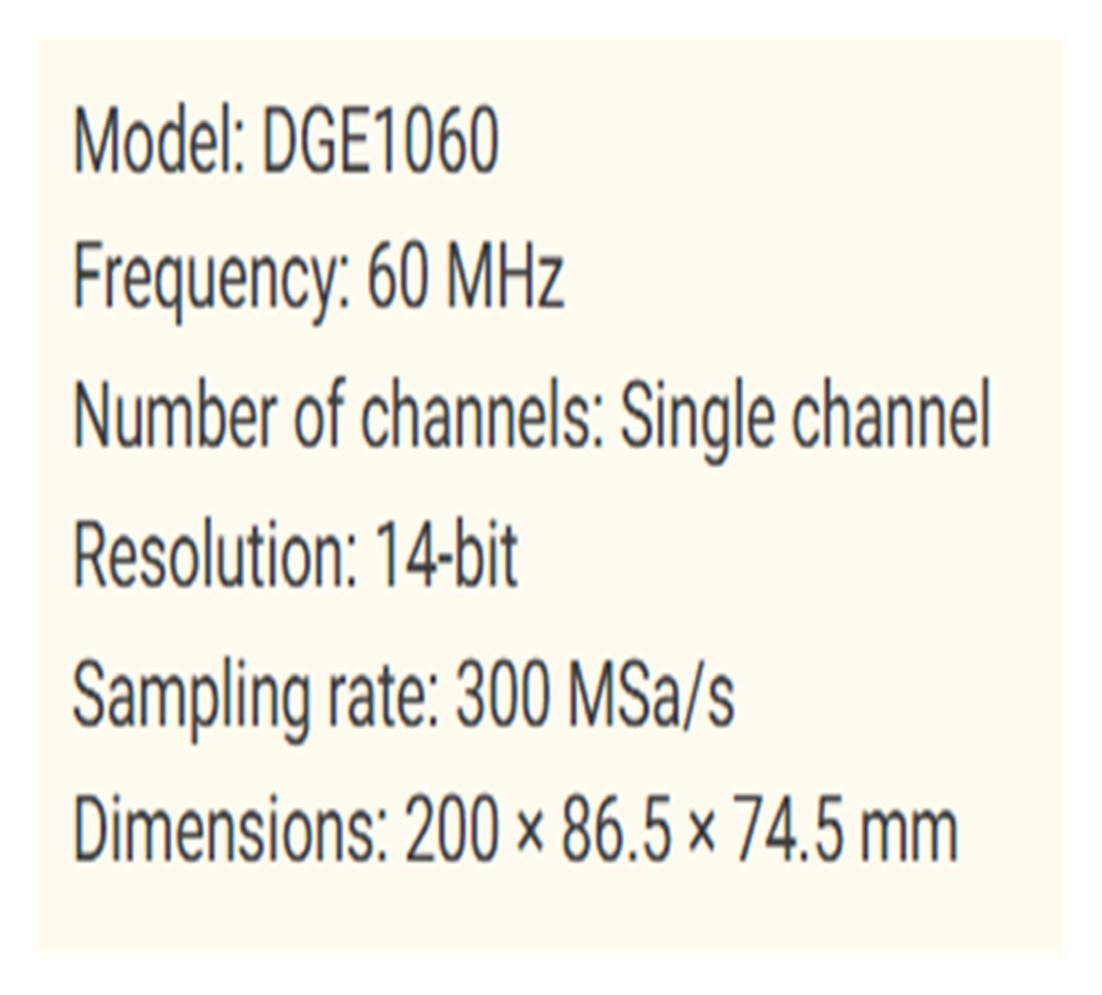 Generador de forma de onda arbitraria de un solo canal DGE1060 60MHz