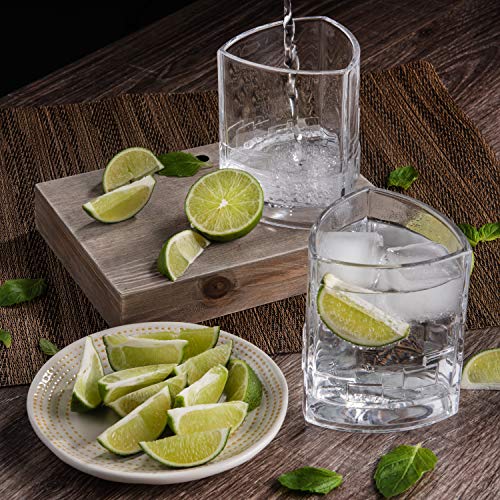 image for JoyJolt Revere Drinking Glasses, Old Fashioned Glasses 13-Ounce, Ultra