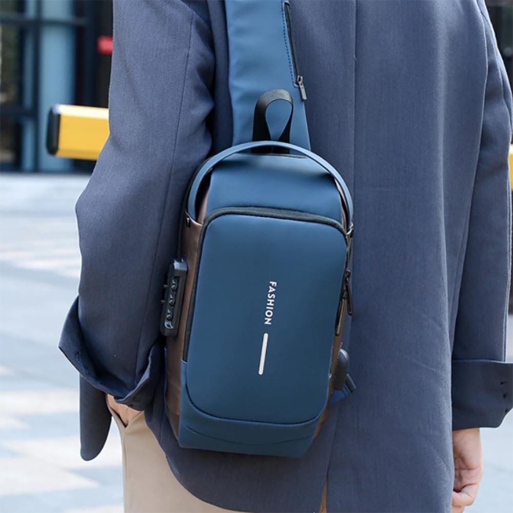 Bolsos Cruzados de Hombro y Mochila para Hombres y Mujeres, Bolso de Pecho con Múltiples Bolsillos para Trabajo, Ciclismo, Motocicleta, Deportes y Viajes