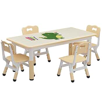 【美品多数】37冊セット　 幼児～小学生向け Amazon.com: LulliSpace Kids Study Table and 6 Chairs Set