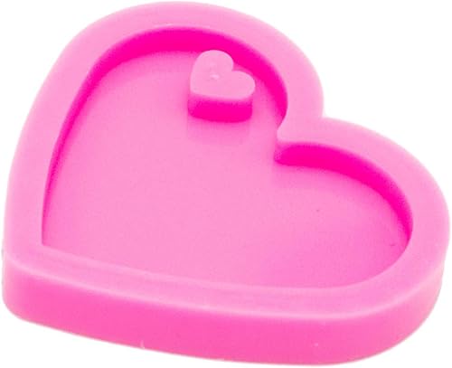 Miniatura 3 de Molde de resina con forma de corazón y huella para llaveros de resina epoxi