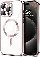 Capa Capinha Magnética Anti Impacto Luxo Case Slim Proteção Total Lente Câmera Premium Para iPhone (Rose, iPhone 11 Pro Max)
