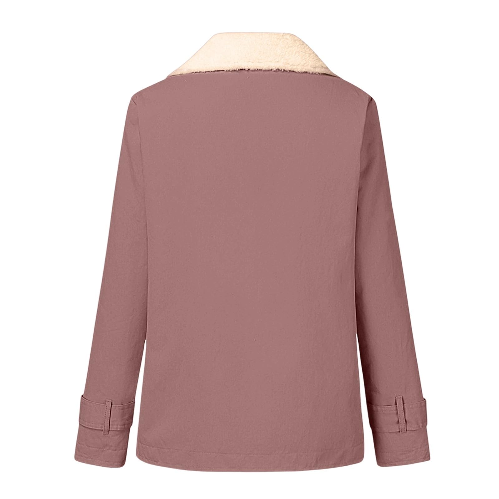 Generisch Langärmlige Fleecejacke für Damen als mittellange Winterbekleidung mit lässigem Komfort wärmendem Design