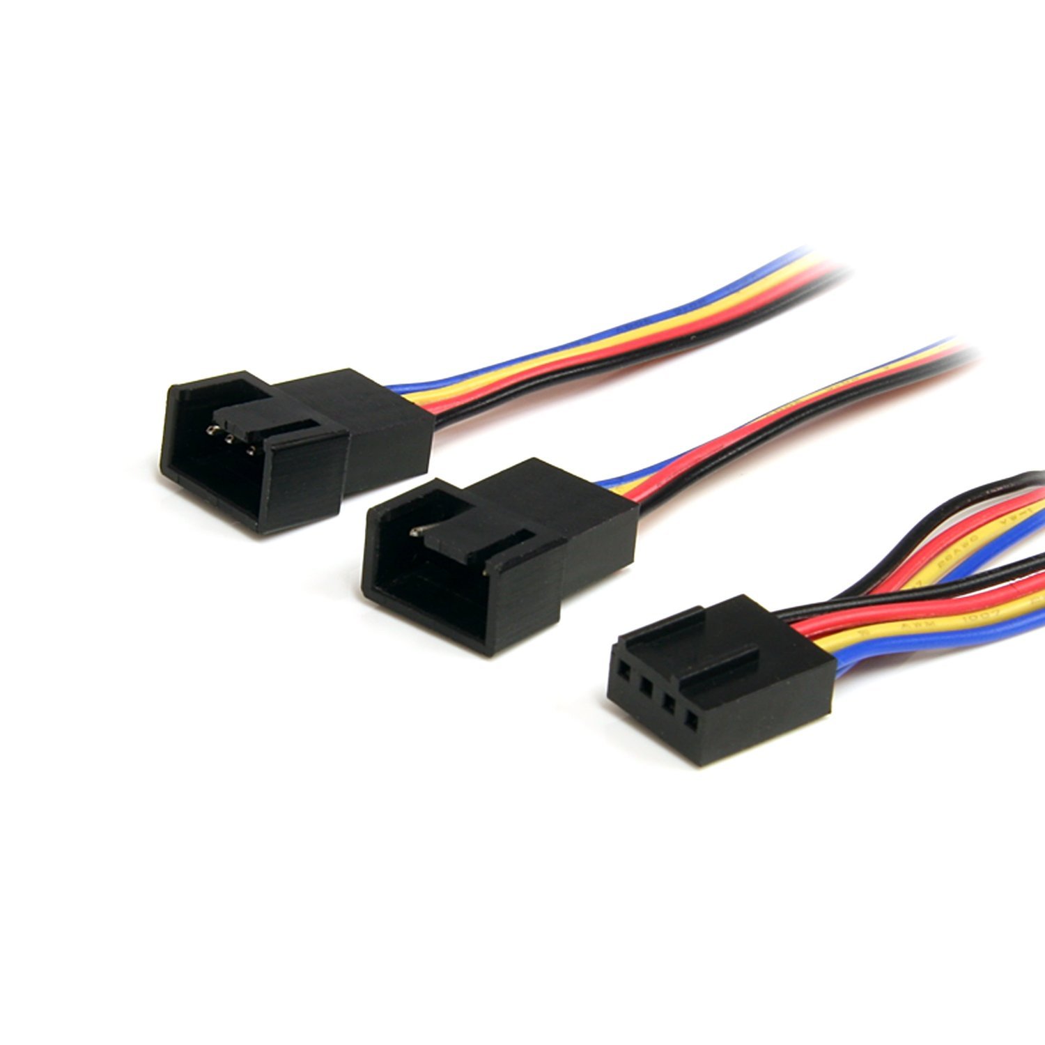 StarTech.com 12in 4 Pin Fan Power Splitter Cable - F/M - 1ft Fan Y Cable - 1ft 4-pin Fan Splitter Cable (FAN4SPLIT12)