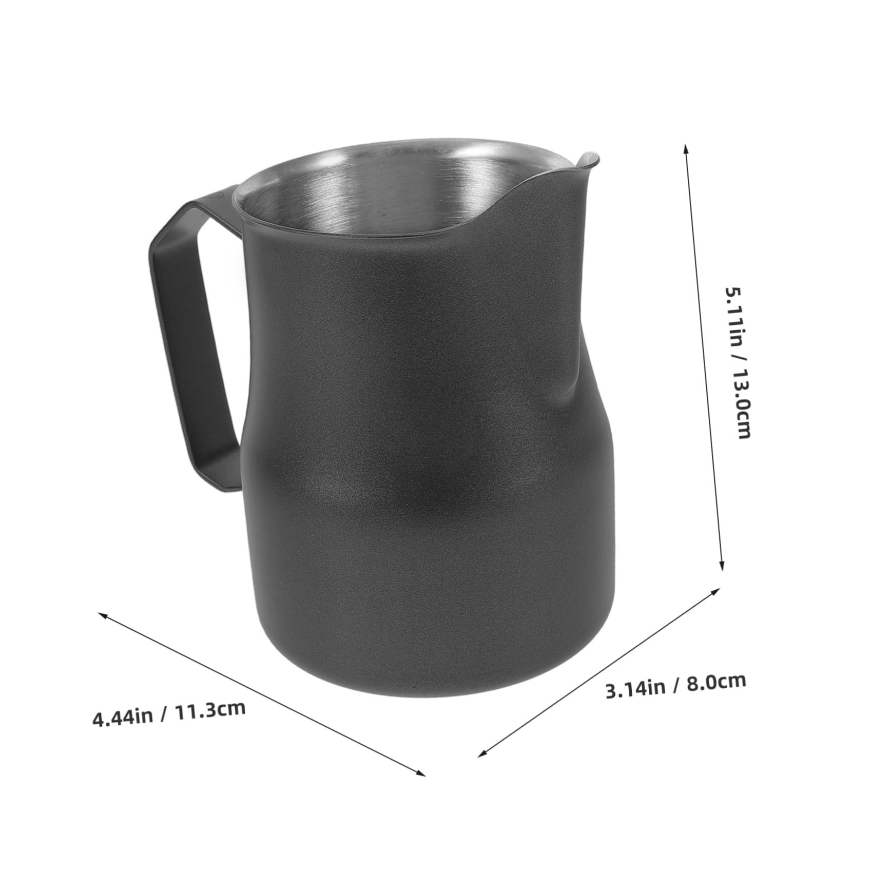 Jarra de Leche de Acero Inoxidable con Textura Antideslizante Diseño Estampado para Arte Latte Espumador para Café Espresso y Capuchino Accesorio Profesional para