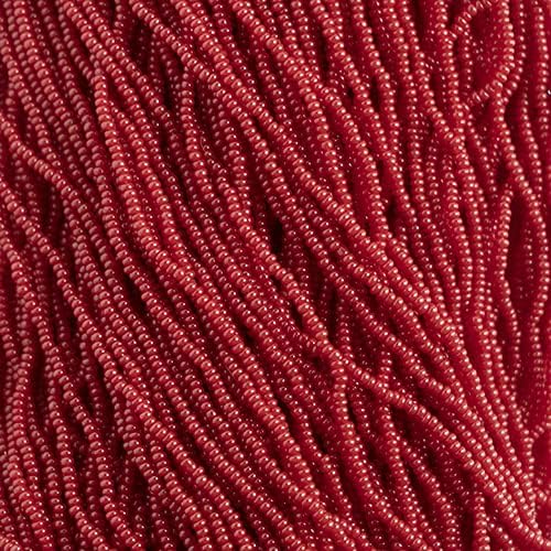 Czech Glass Seed Beads 13/0 (1.7mm Diameter) Opaque Wine Strung DIY Jewelry Making Beads - 500g Bulk Bag by Preciosa (Jablonex)