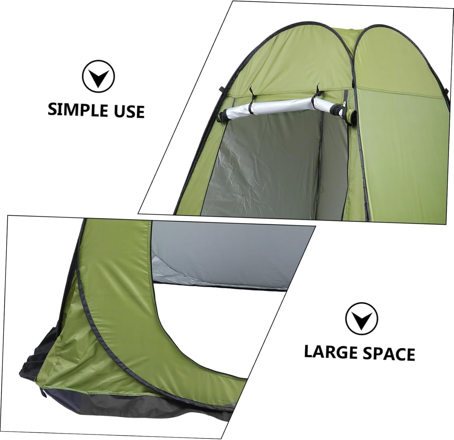 Totority Quick-Open Pop-up Camping Tent for Fishing Shower Toilet Portable Window