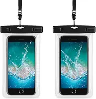 Kit 2 Capas à Prova d’Água para Celular Universal até 6.5” com Alça - Impermeável, Protege Seu Celular em Praia, Piscina, Chuva, Shows e Viagens