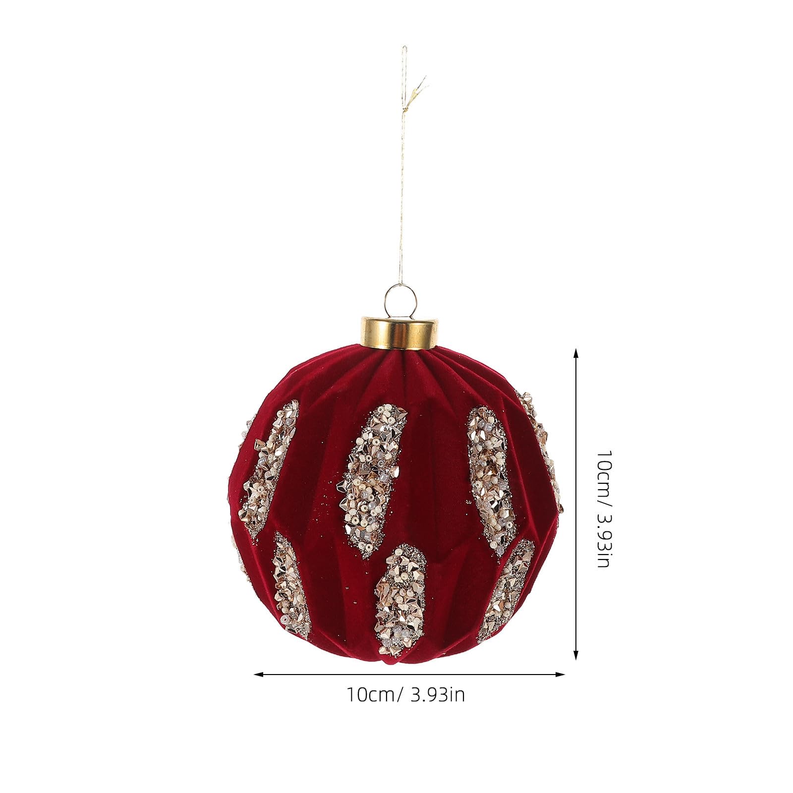 TOYANDONA 16 Stück Bruchsichere Christbaumkugeln 10cm Rot aus Kunststoff | Weiche Samtoberfläche, Wiederverwendbar und Funkelnd, für Festliche Feiern und Selbstgemacht Bastelarbeiten