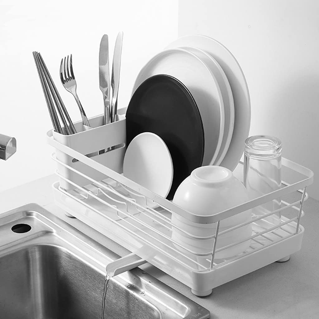 ENGENDER Escurridor de Trastes Placa de Cocina Taza Lavado Plato, Estante Secado, Organizador vajillas, Bastidor Cubiertos(A)