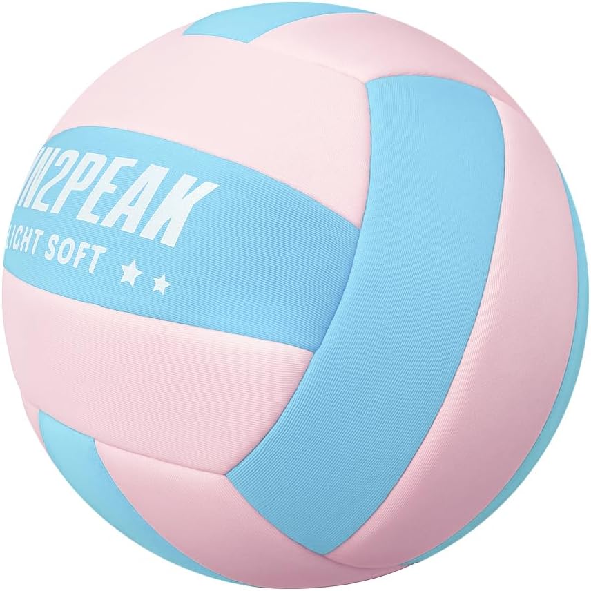 Miniatura 7 de Balón de voleibol ligero súper suave, pelota de voleibol de tela segura y silenciosa para jugar en interiores, tamaño oficial 5 para niños, jóvenes,