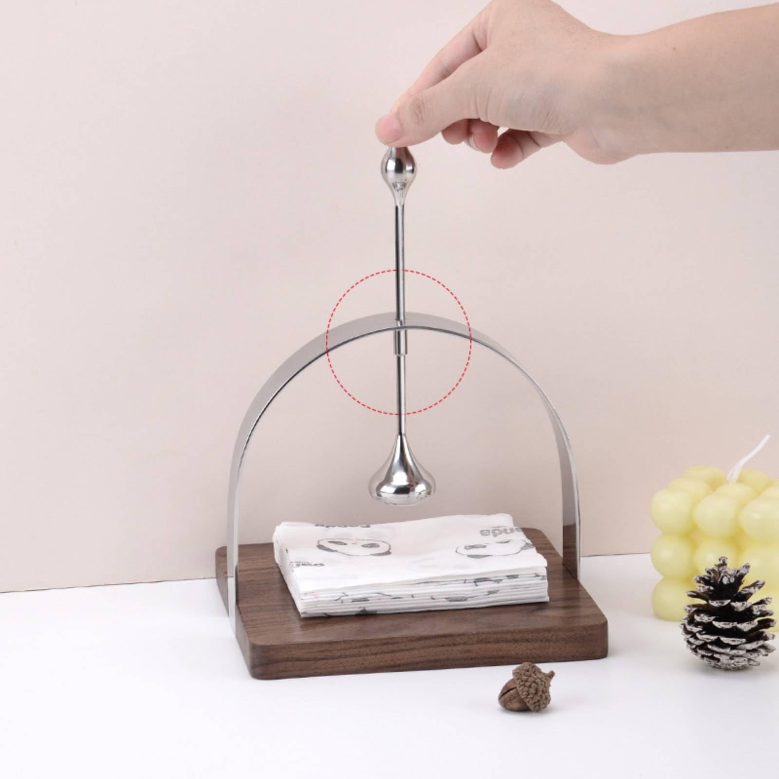 Soporte Servilletas Metal con Base Minimalista Servilletero con Base Antirayaduras Servilletero Mesa para Comedor