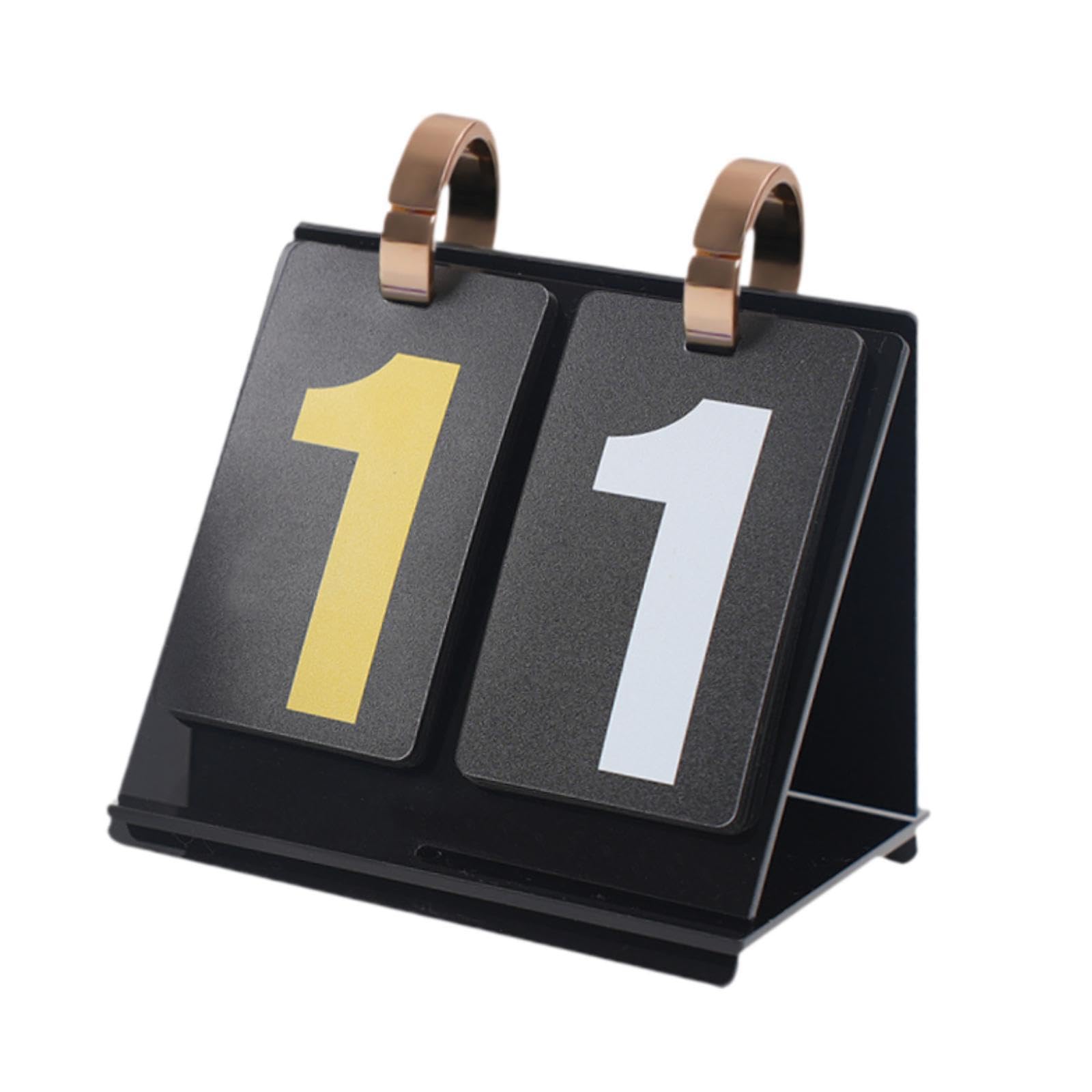 Perfeclan Card Board Game Scoreboard Flip Number Score Keeper Desktop Compact Acrylic Manual Large Numbers Scoring Marker Score Counter, Black