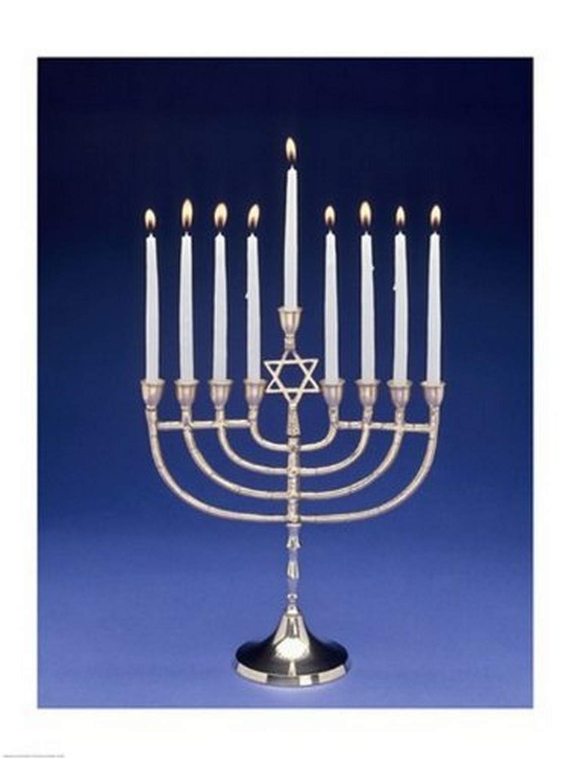Posterazzi Close-up of a menorah with a Star of David Poster Print, (18 x 24)
