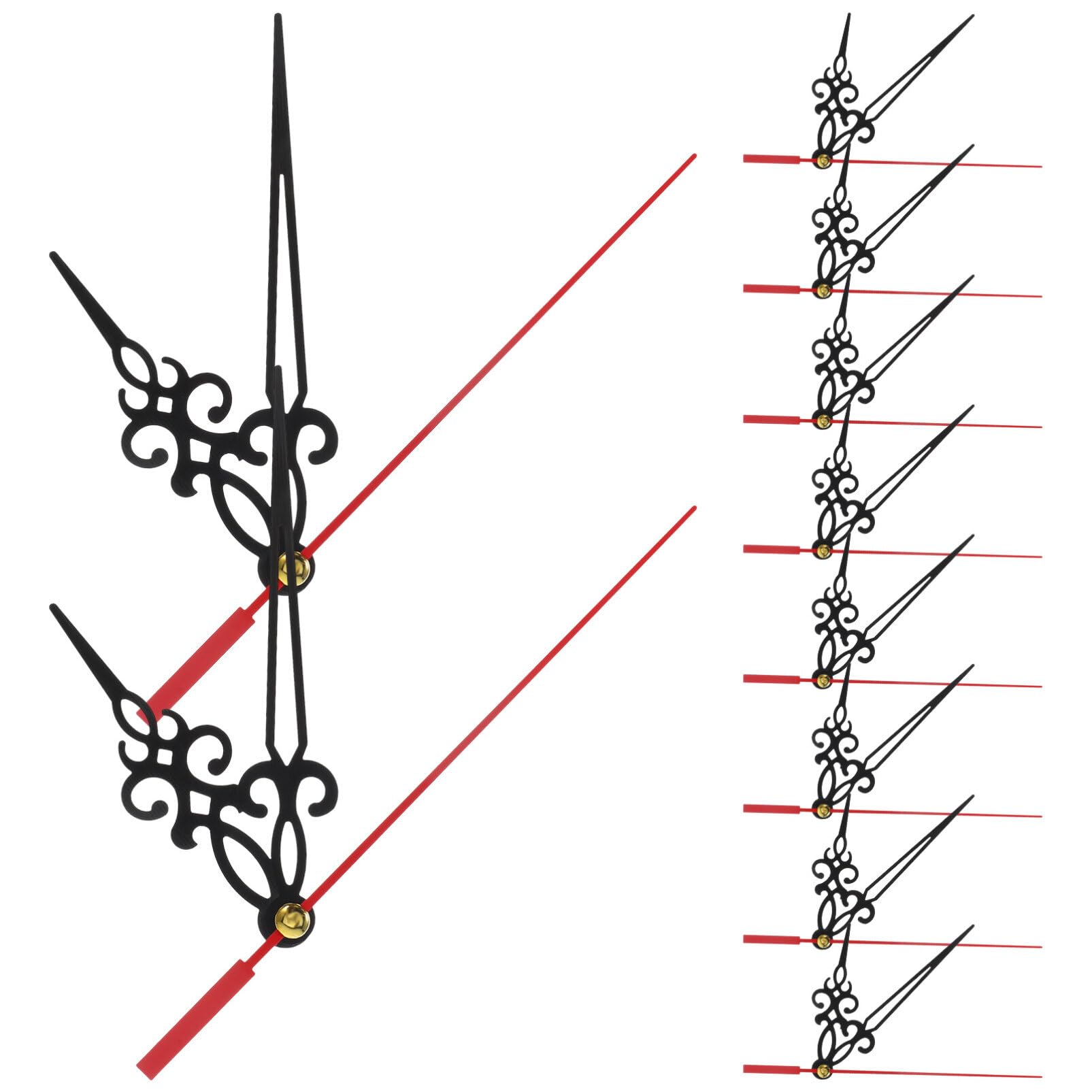 NOLITOY 10ensembles Aiguilles De Montre Murale à Monter -même Kit De Réparation pour Horloge Aiguilles Horloge Heure Seconde