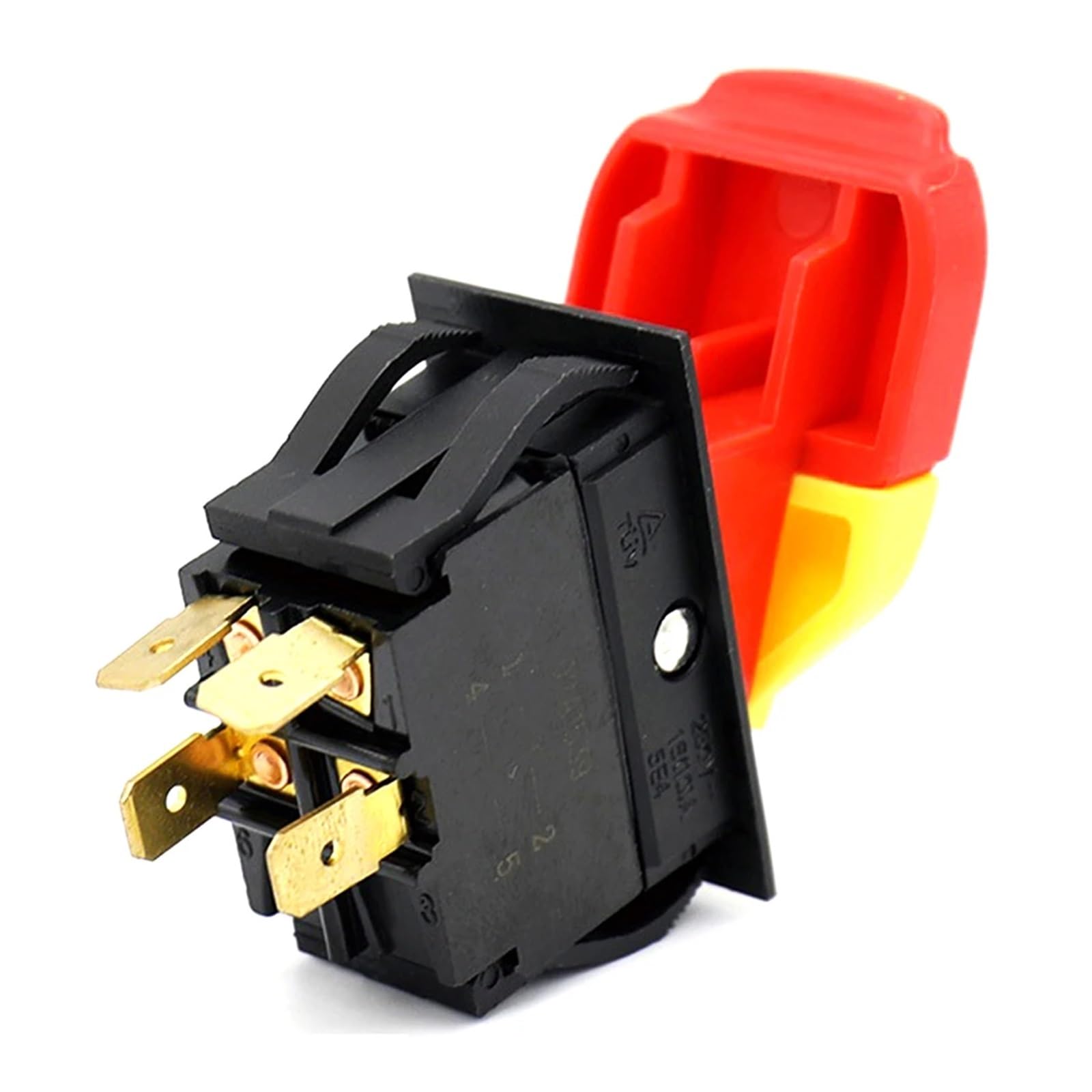 HY18 - Interruptor de botón de encendido y apagado para herramientas eléctricas mecánicas de madera con cerradura 20/12A 125/250V 5E4