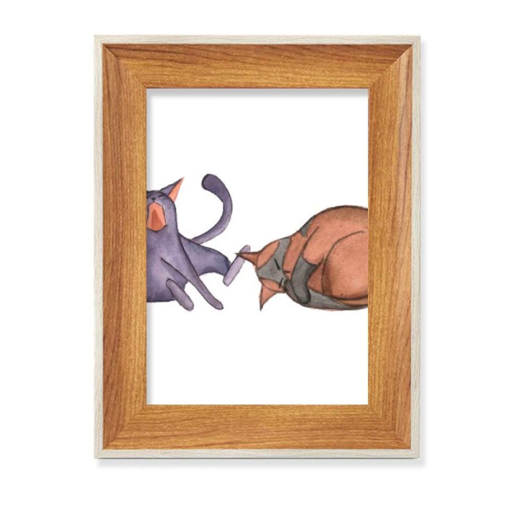 Affichage tableau art peinture chat bleu pour bureau et salon