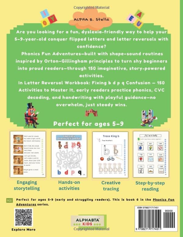 Letter Reversal Workbook : Brain Training for b d p q Reversals: 150 Dyslexia-Friendly Activities to Fix b–d–p–q Mix-Ups for Early and Struggling ... A Great Reading Quest for Early Readers!)
