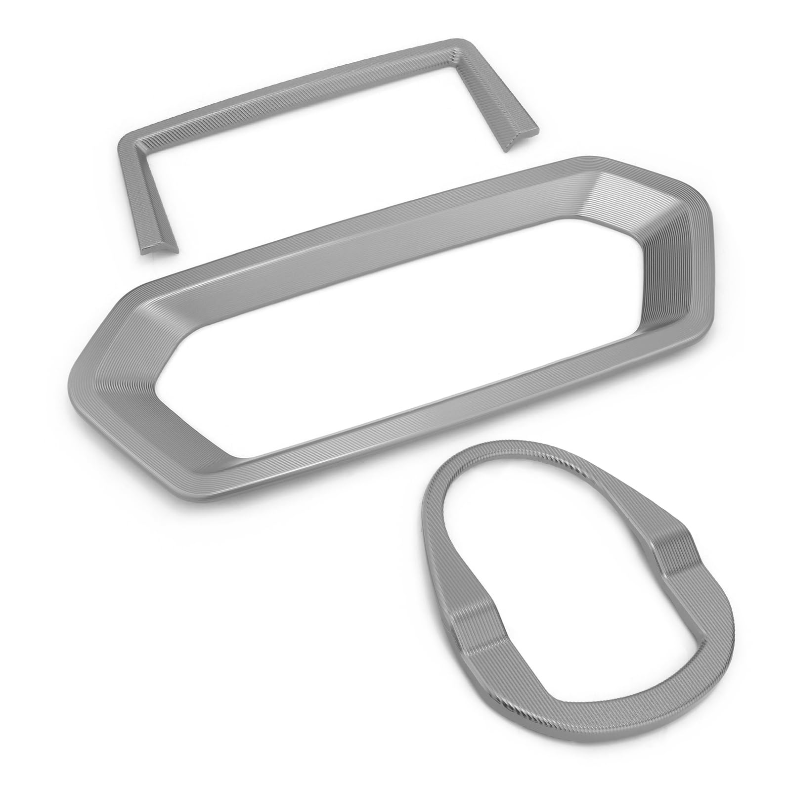 Motocyclette Tableau de Bord Jauges Tachymètre Écran Couvercle Verrouillage Porte Électrique Panneau Cadre Garde Couvercle pour Yama' Xmax 300 250 125 2023 2024 (Gray,3PCS Without Logo)