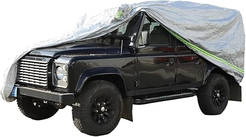 Miniatura 9 de Cubierta del coche impermeable todo clima para automóviles, cubierta completa al aire libre lluvia sol protección UV para Land Rover Defender 90 110